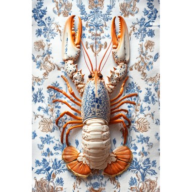 Lobster in Delfts blauw stijl